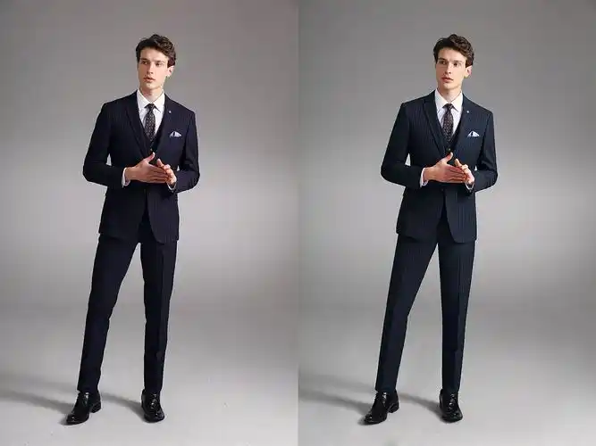 18年男装西服模特修图