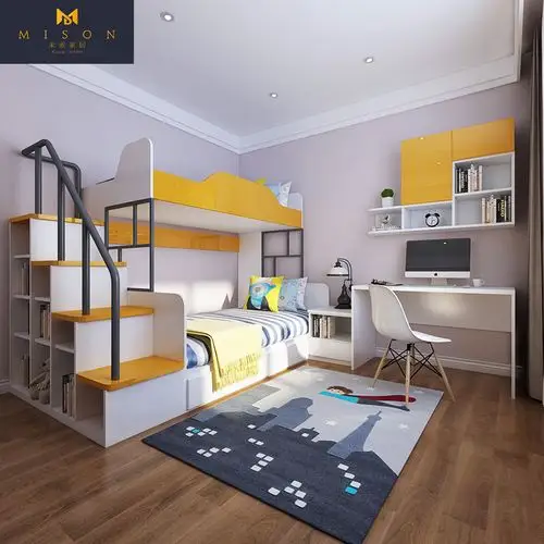 多功能_整体榻榻米儿童房定制做简约多功能上下铺组合全屋高低双层床