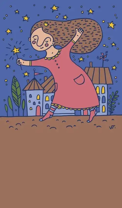 我只想要你快乐,治愈暖心手绘插画壁纸