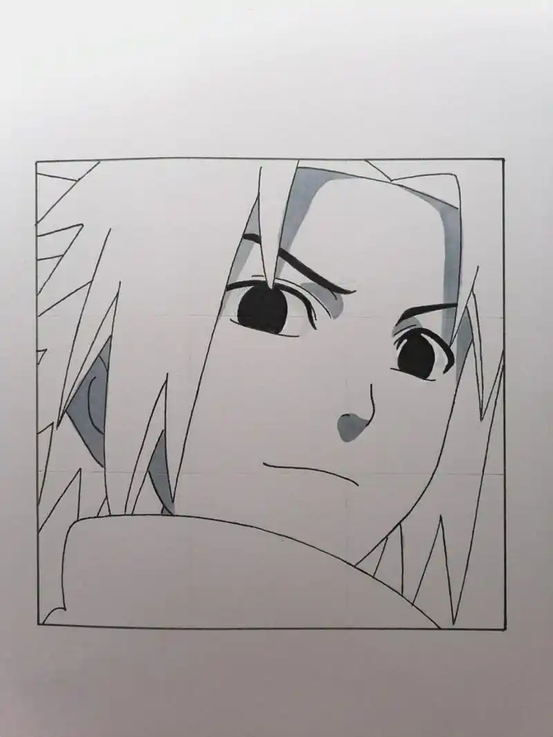 小佐助教程 #火影忍者# #手绘教程# #佐助# 今天来个简单的