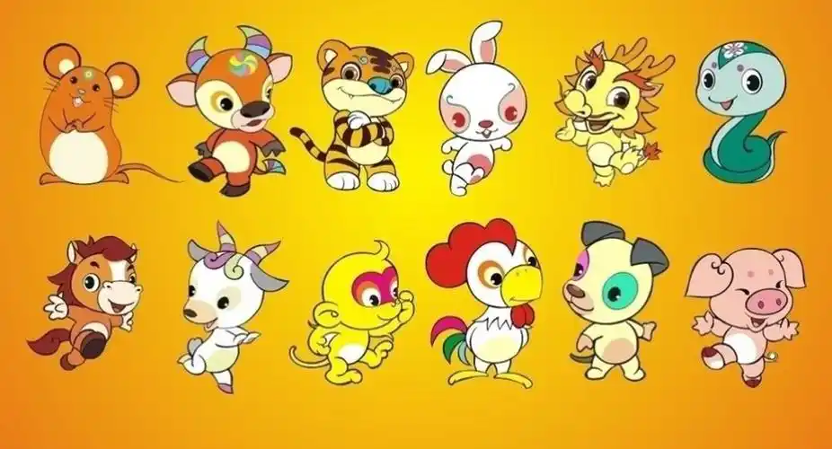 可爱的十二生肖闹新春啦!祝大家新年快乐!