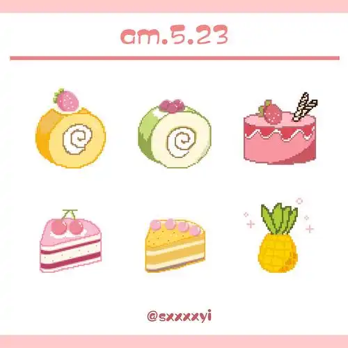 [5]像素风甜品小元素|插画|像素画|呦哟哟哟_原创作品-站酷(zcool)