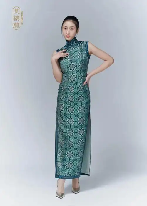 锦缎面料,自带高级感,传统旗袍格型!复古优雅!