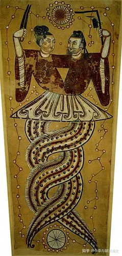 伏羲也被称为宓羲,伏牺,虙羲,皇羲,包牺等等,其图腾为龙.