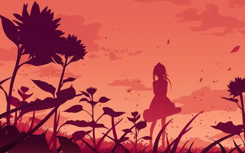 动漫一个人走的孤独背影