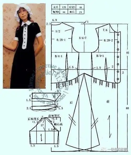 各种款式连衣裙裁剪图