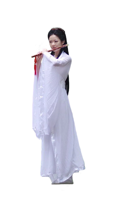 吹笛, 箫,才女免抠png素材