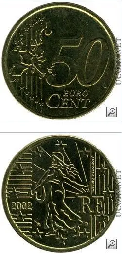 欧元有50的钢镚吗?求助
