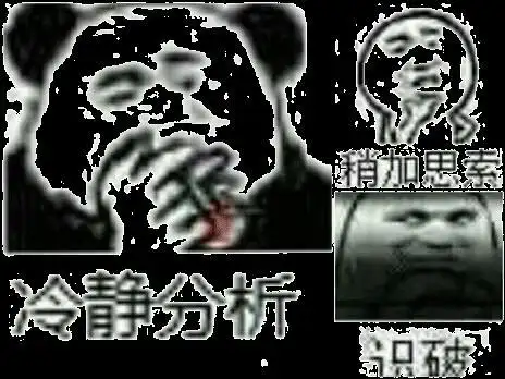 冷静分析 稍加思索 识破 斗图 熊猫头 抽烟