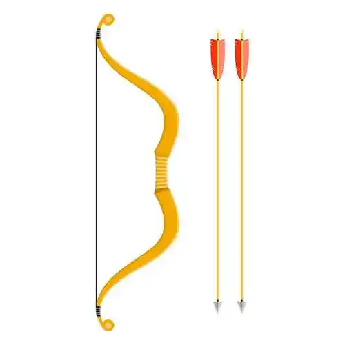 弓箭_象征_风格_隔绝_白色背景_背景_矢量_插画_猎捕_高清图片_全景