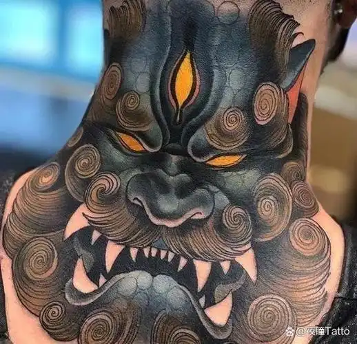 好看的唐狮纹身手稿推荐,唐狮纹身寓意是什么?