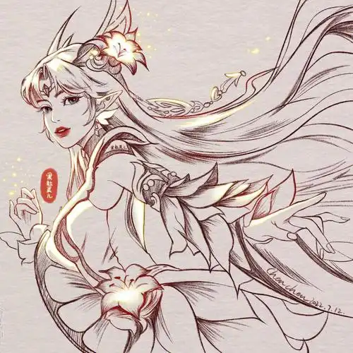 教你画王者荣耀英雄貂蝉附过程图