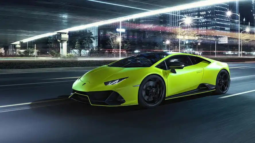 兰博基尼 huracan evo fluo capsule 绿色跑车 电脑壁纸高清大图预览