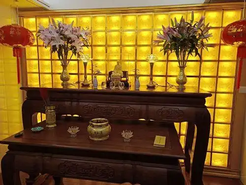 宏缘科技智能万佛家庭佛堂佛龛琉璃佛像