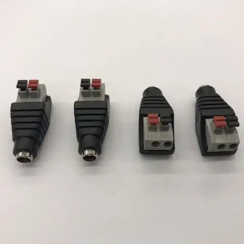 批发dc5521转接头dc母转头led电源转接头12v监控电源快速免焊接头