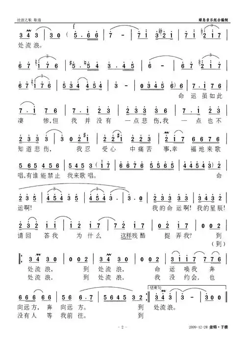 拉兹之歌(原版扫描)简谱