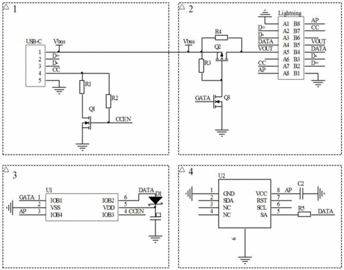 一种支持pd快充的苹果数据线电路_cn201921381683.4_知雀网