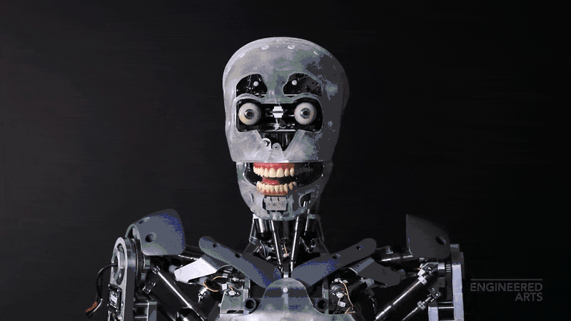 惊悚国外机器人邪魅一笑表情逼真到可怕