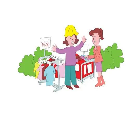 女性销售服装销售买衣服