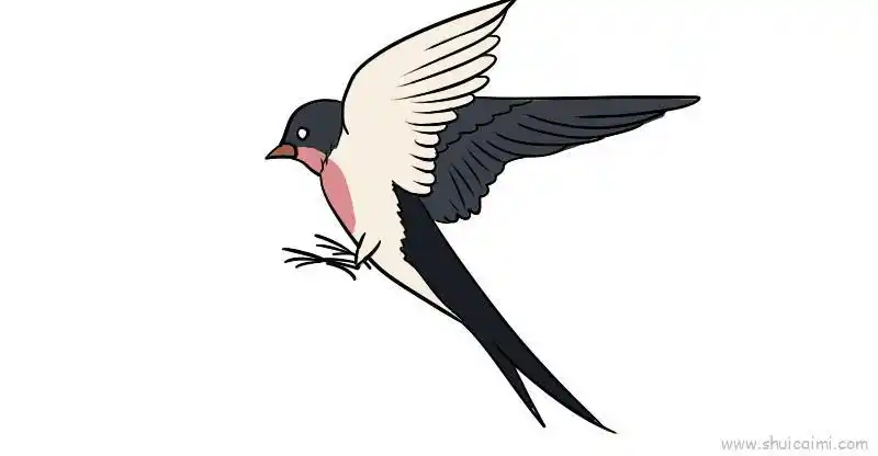 燕子儿童画怎么画燕子简笔画简单