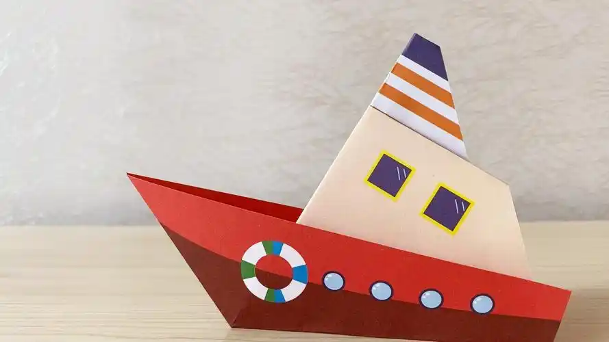 手工折纸教学,玩具游轮的制作方法!