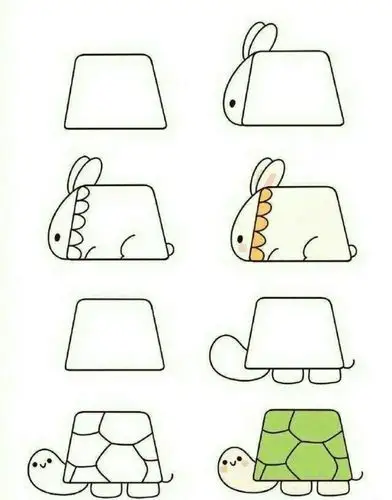 【童心童画】田幼中班绘画——梯形创意画