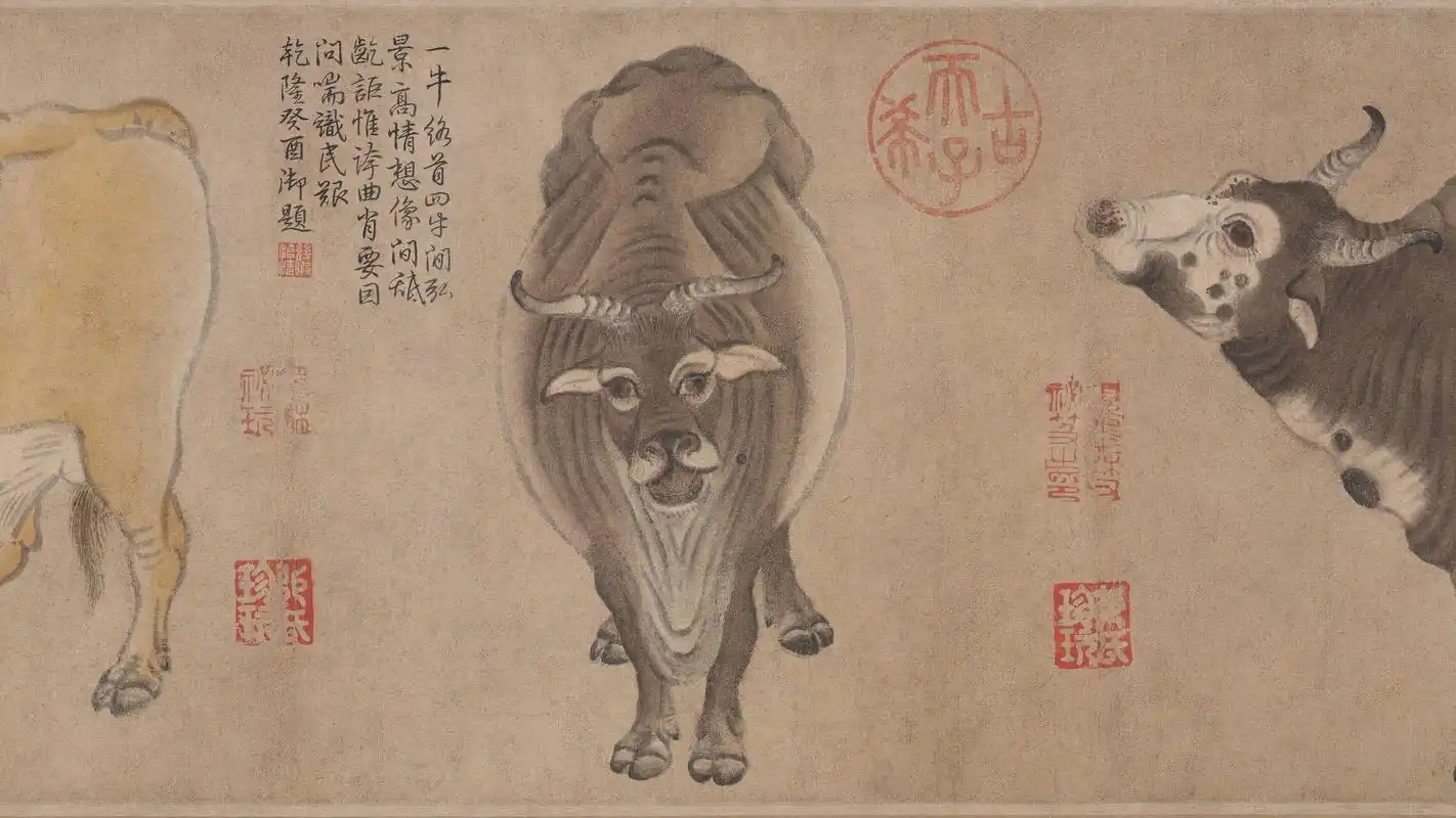 名列十大传世名画的韩滉《五牛图》有多"牛"?