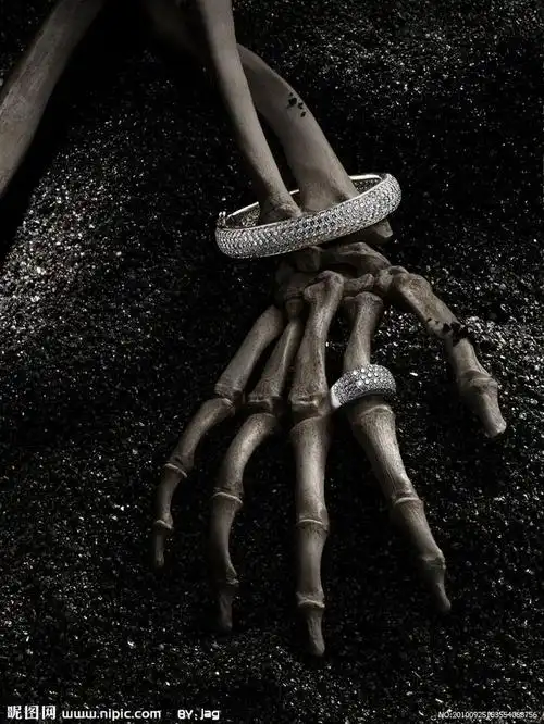 骷髅手和钻石手镯设计图