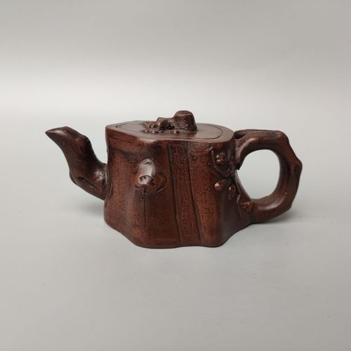 宜兴珍藏精美落款周桂珍树桩紫砂壶经典纯手工居家高档家用泡茶壶