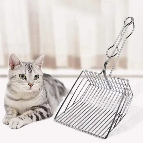 sliver cat litter scoop metal kitty litter shovel large size