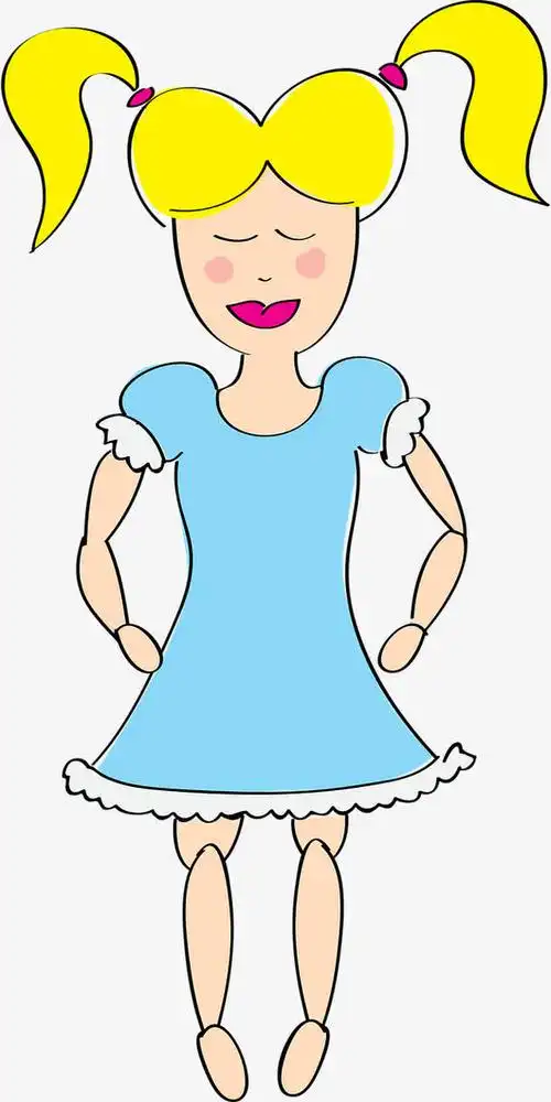 扎两个辫子的女孩