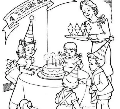 妈妈过生日的简笔画带颜色