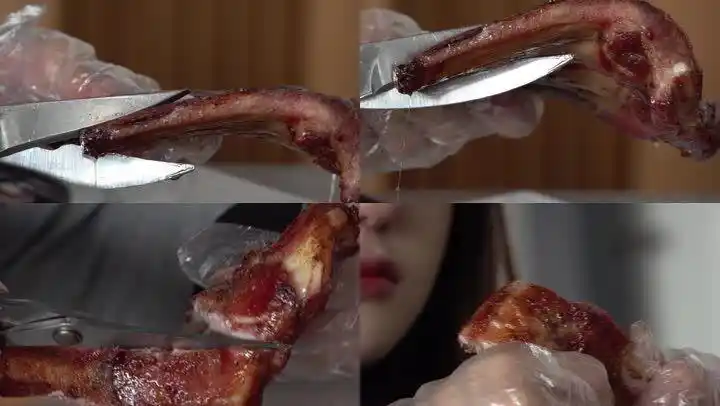 美女吃肉