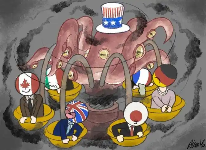 国社讽刺漫画猛戳美国痛点政客主持人都来了