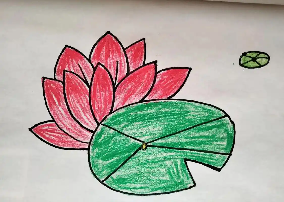 简笔画,荷花,绘画 - 抖音