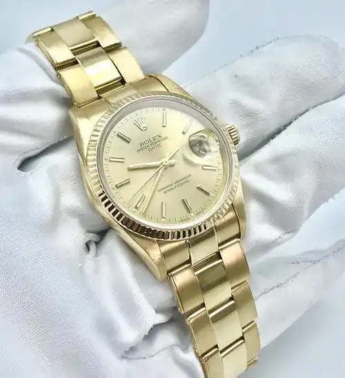 劳力士datejust ref全自动18k纯金机械腕表
