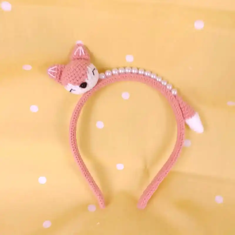 小狐狸发箍#我的手工作品 #diy手工包包 #毛线编织小饰品 - 抖音