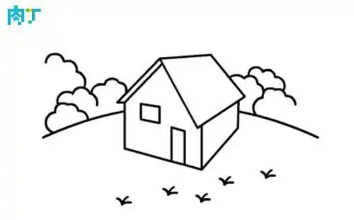 村庄简笔画农村与新农村简笔画风景画简笔画百度搜索简笔画我看到的