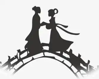 简笔画牛郎织女背影