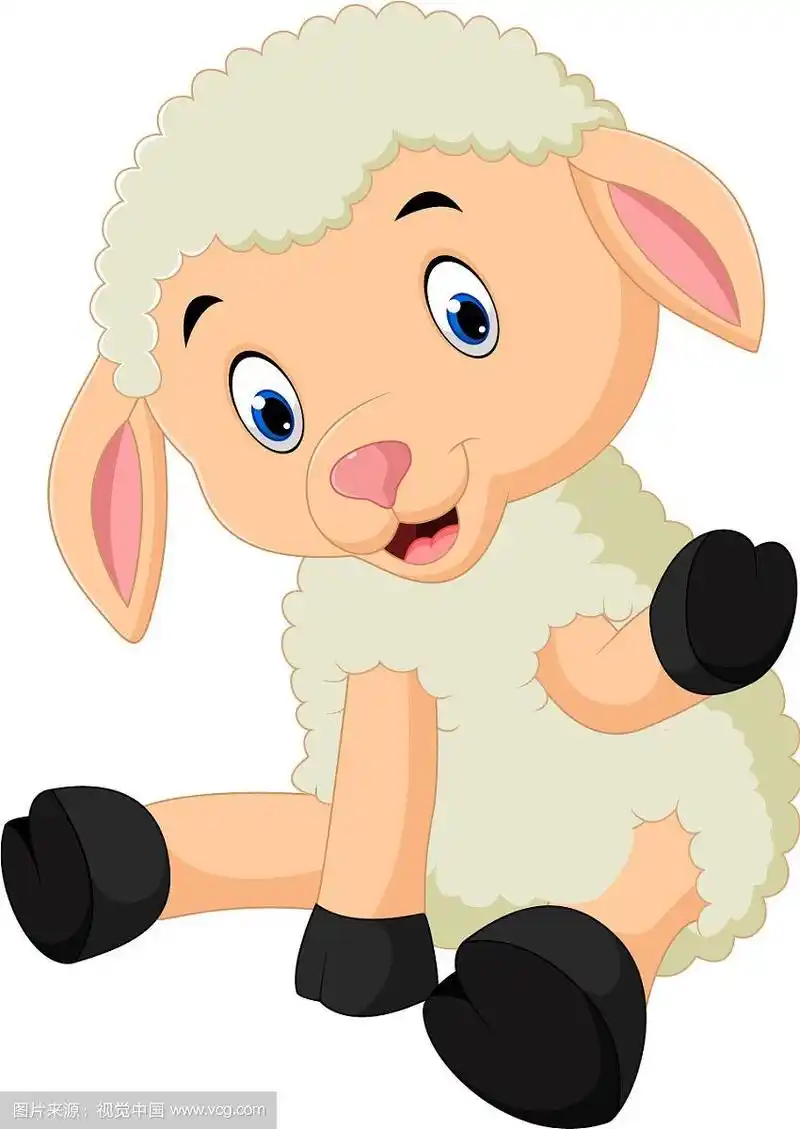 卡通可爱的羊