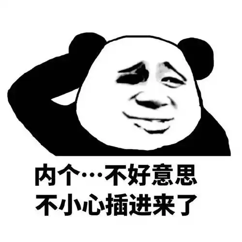 不好意思不小心插进来了 - 插楼表情包_熊猫人_插楼_斗图_群聊表情