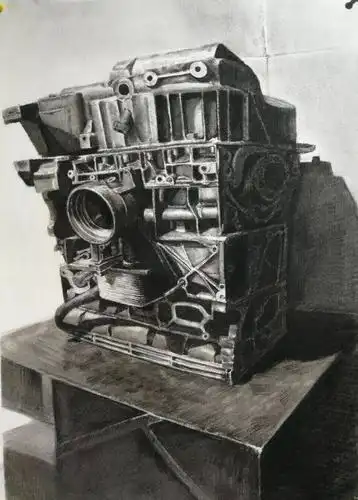 2017级视觉传达二班设计素描优秀作品集!