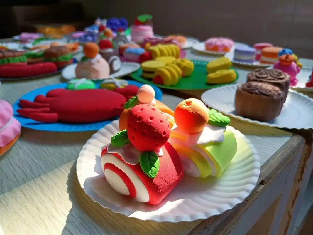 幼儿园手工制作粘土美食篇 超轻粘土制作敲像的甜点,潮汕美食