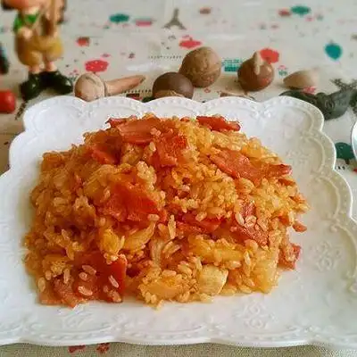 泡菜培根鸡肉炒饭