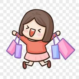 卡通手绘女孩粉色收钱表情包元素