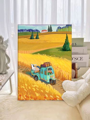 梵高的田野0基础diy数字油画手绘油彩画丙烯填充治愈减压装饰画