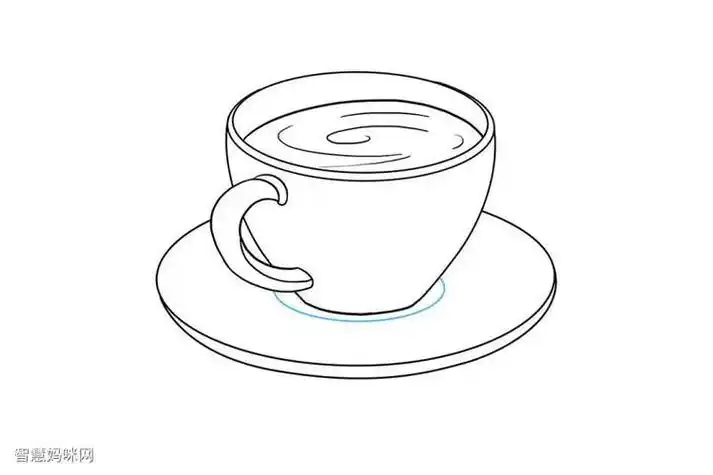 如何画咖啡杯简笔画