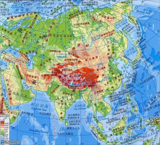 图文解读亚洲行政和地理高清地图可收藏