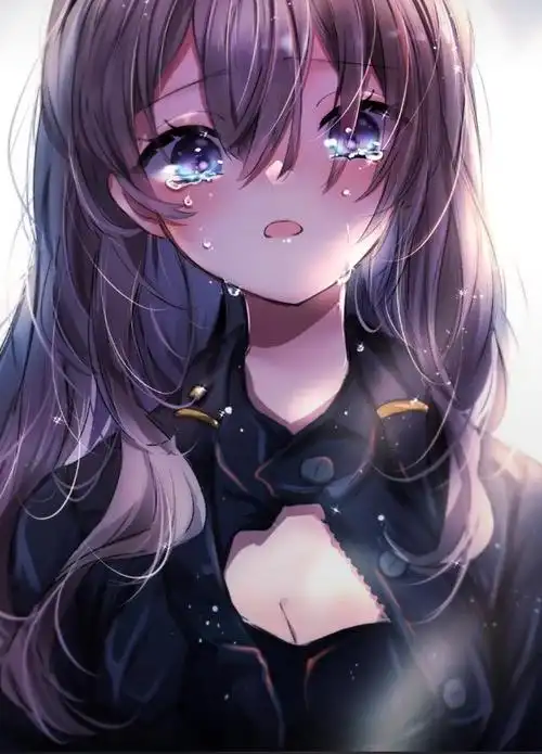 动漫美女伤心的眼泪却很凄美,画质精致起来令人痛心