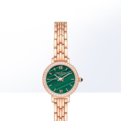 直营lolarose孔雀石小金金表欧美潮流瑞士气质表盘欧美腕表